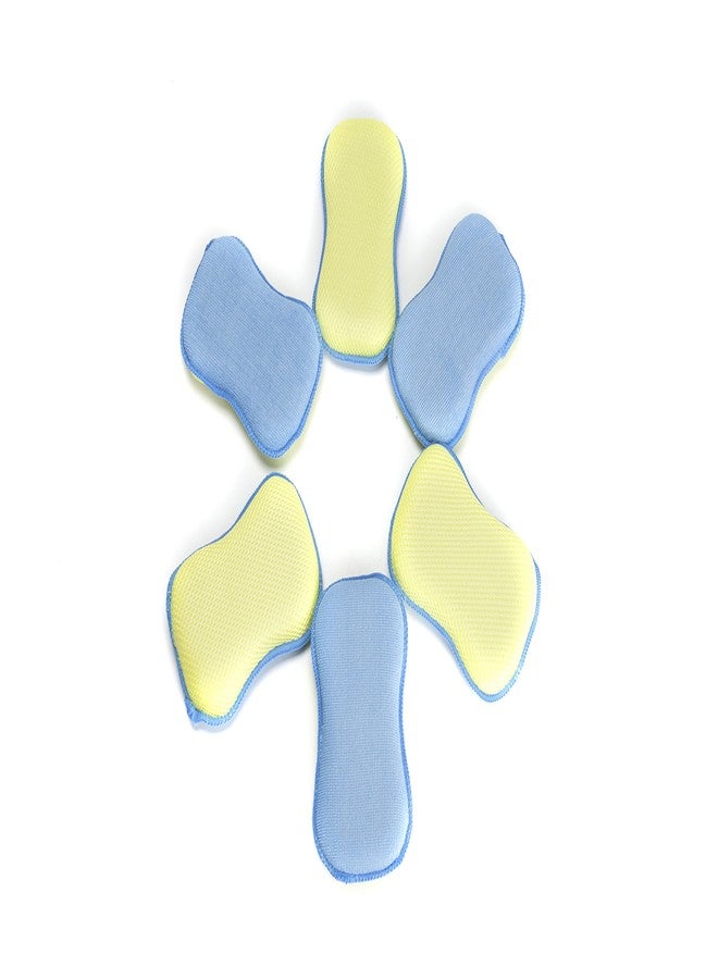 LTWHOME Dual Sided Microfiber 2 in 1 Washing Up Pad Scrubbers and Sponges (Pack of 6) - Image 1